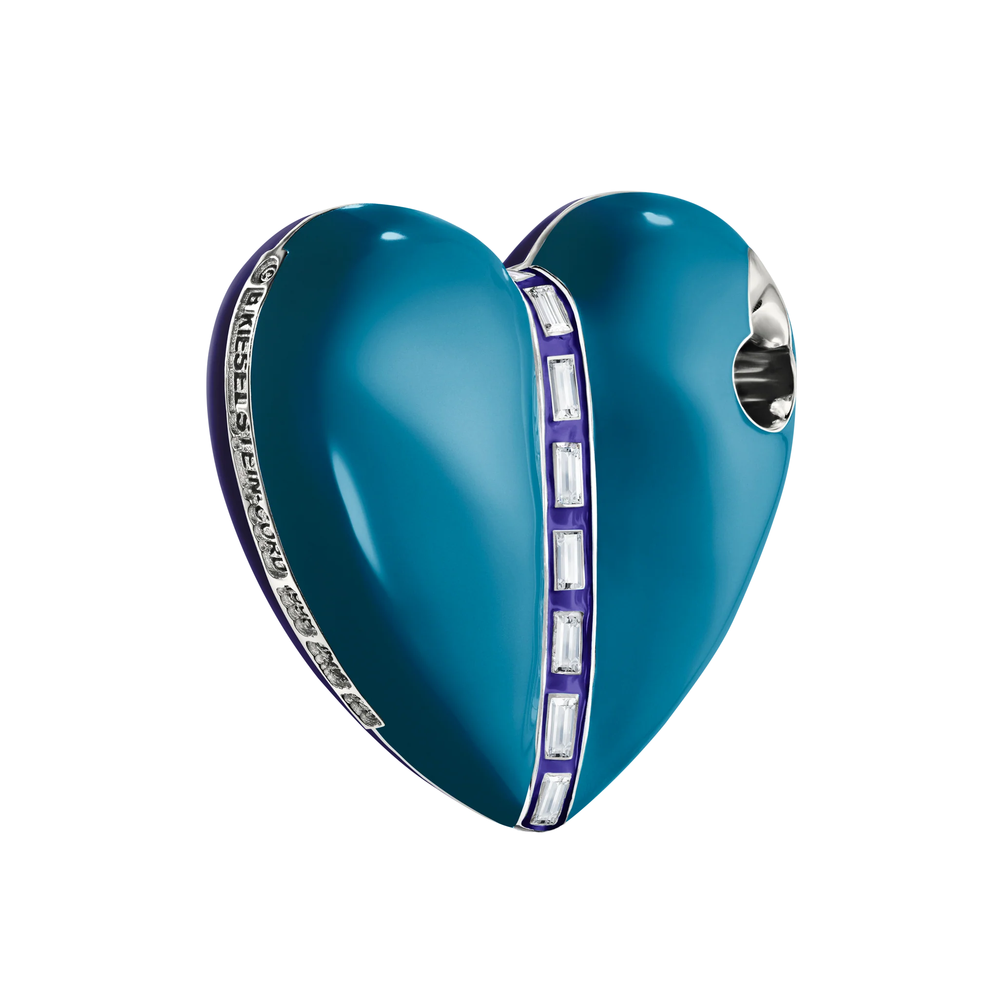 Bullet Hole Heart Pendant with Baguettes XL - Image 6