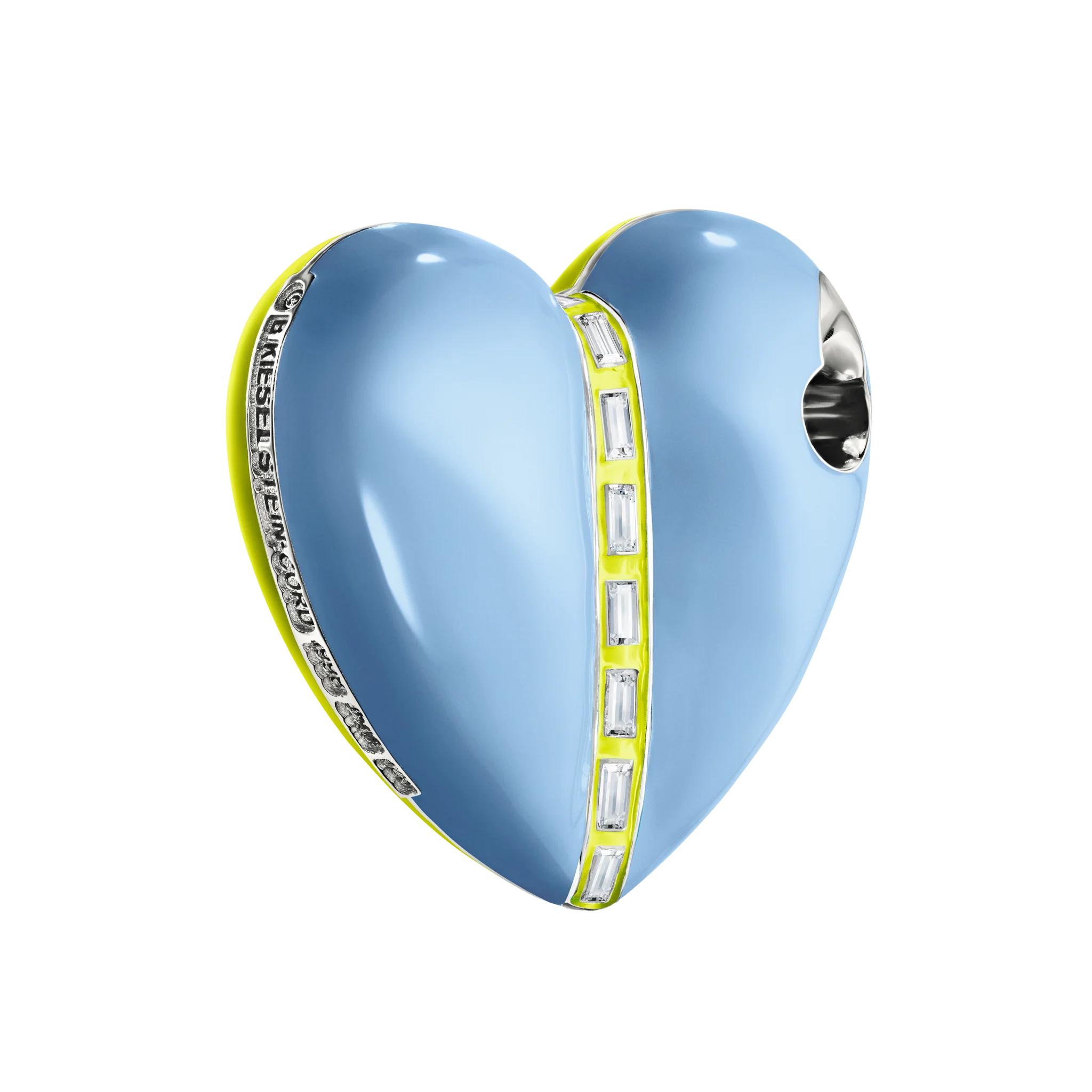 Bullet Hole Heart Pendant with Baguettes XL - Image 7