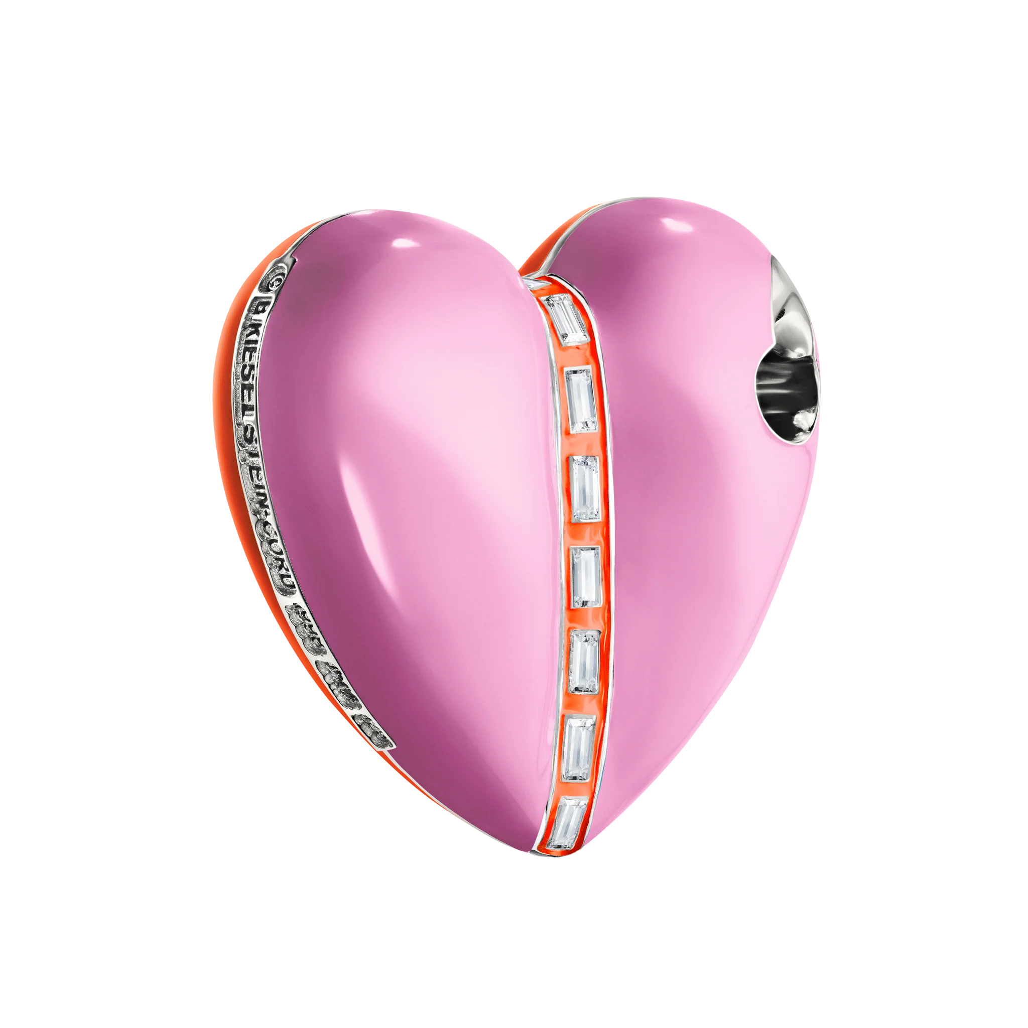 Bullet Hole Heart Pendant with Baguettes XL - Image 8