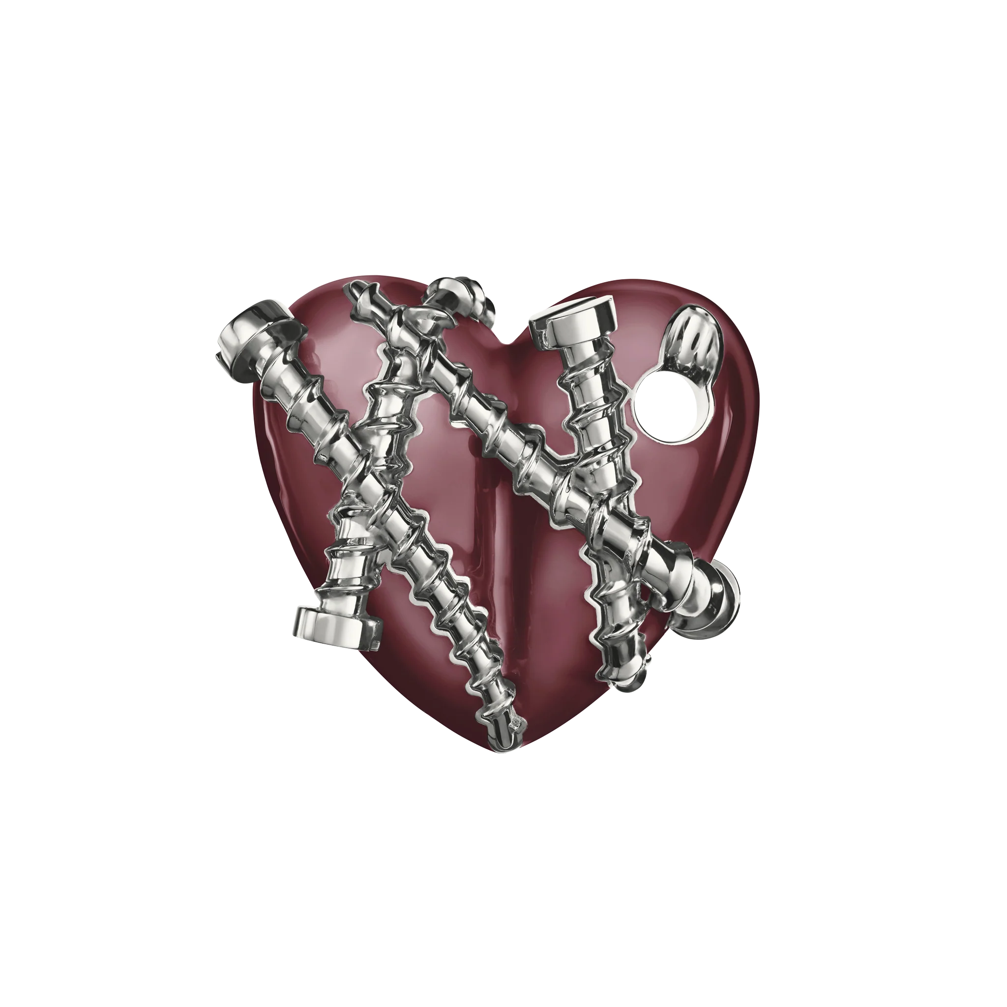 Bullet Hole Heart Pendant with Screws M - Image 5
