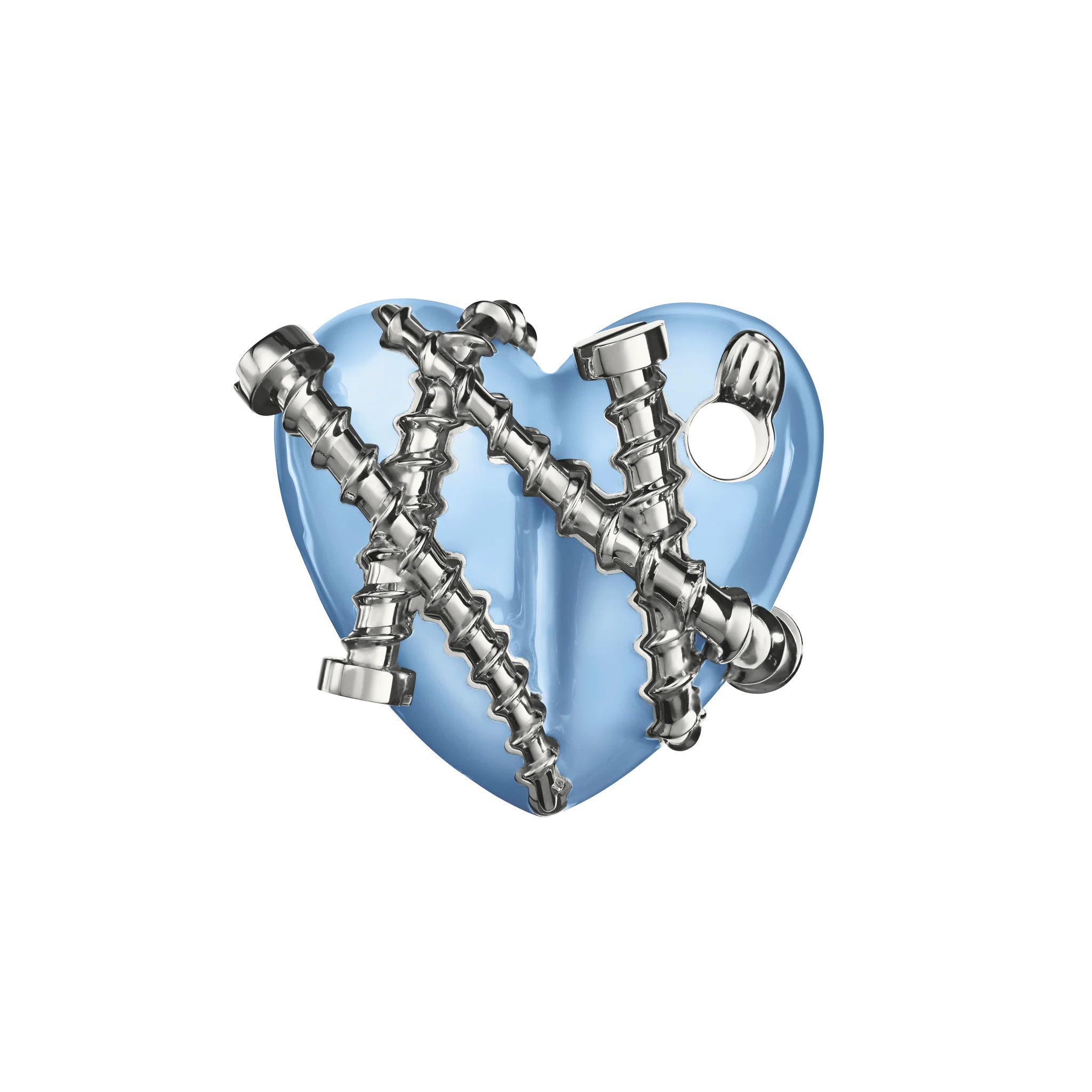 Bullet Hole Heart Pendant with Screws M - Image 7