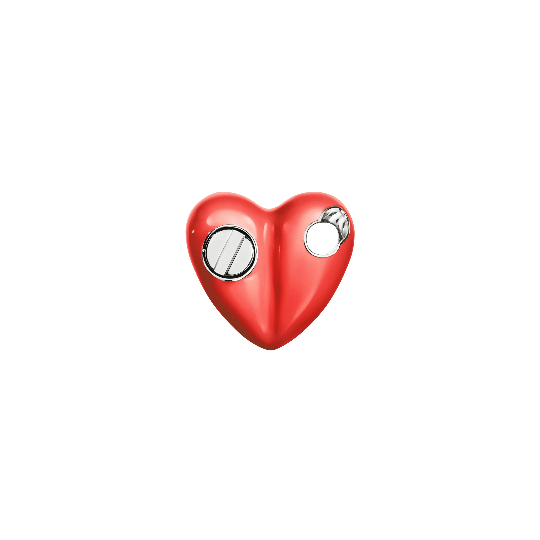 Bullet Hole Heart Pendant with Screw Mini - Image 2