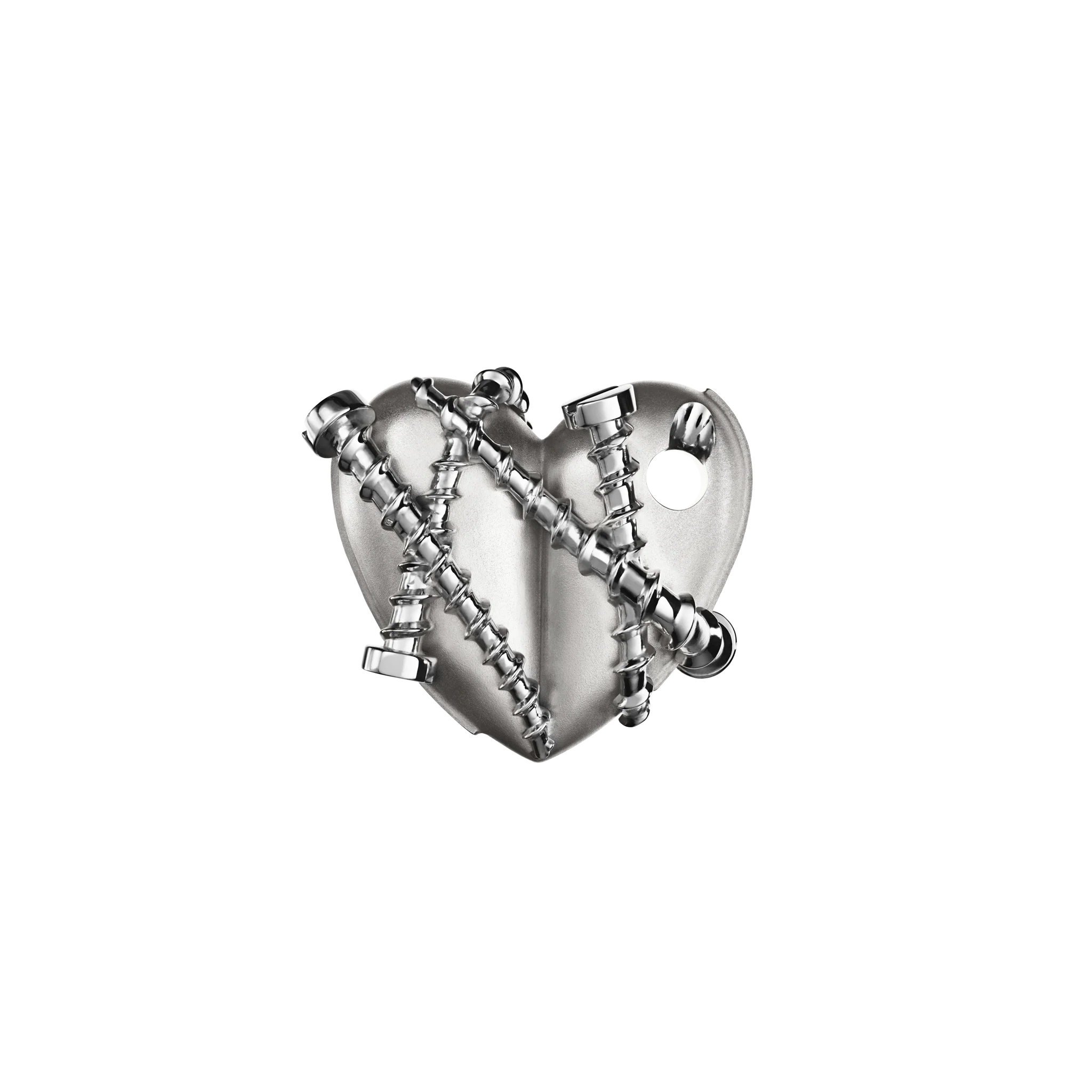 Bullet Hole Heart Pendant with Screws