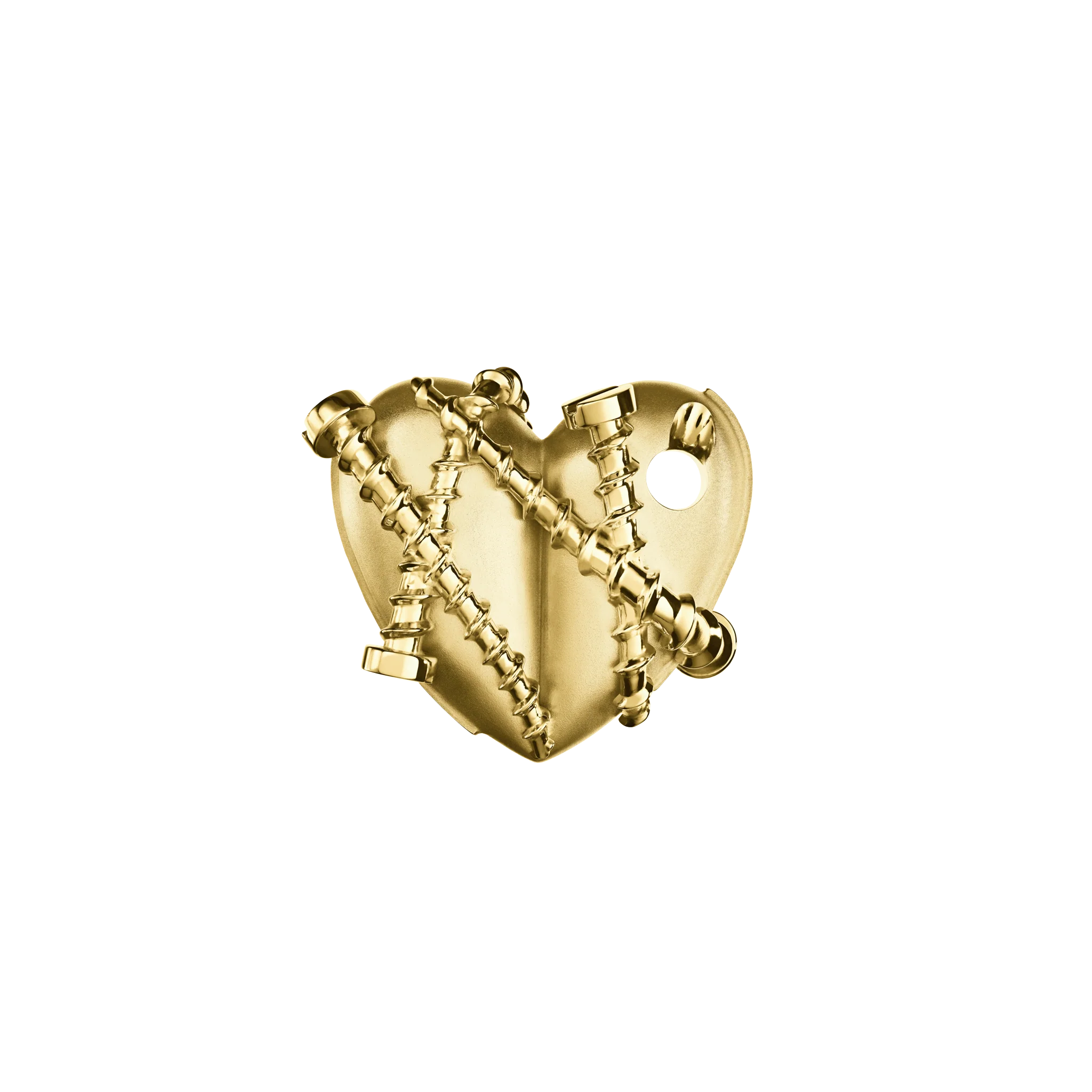 Bullet Hole Heart Pendant with Screws