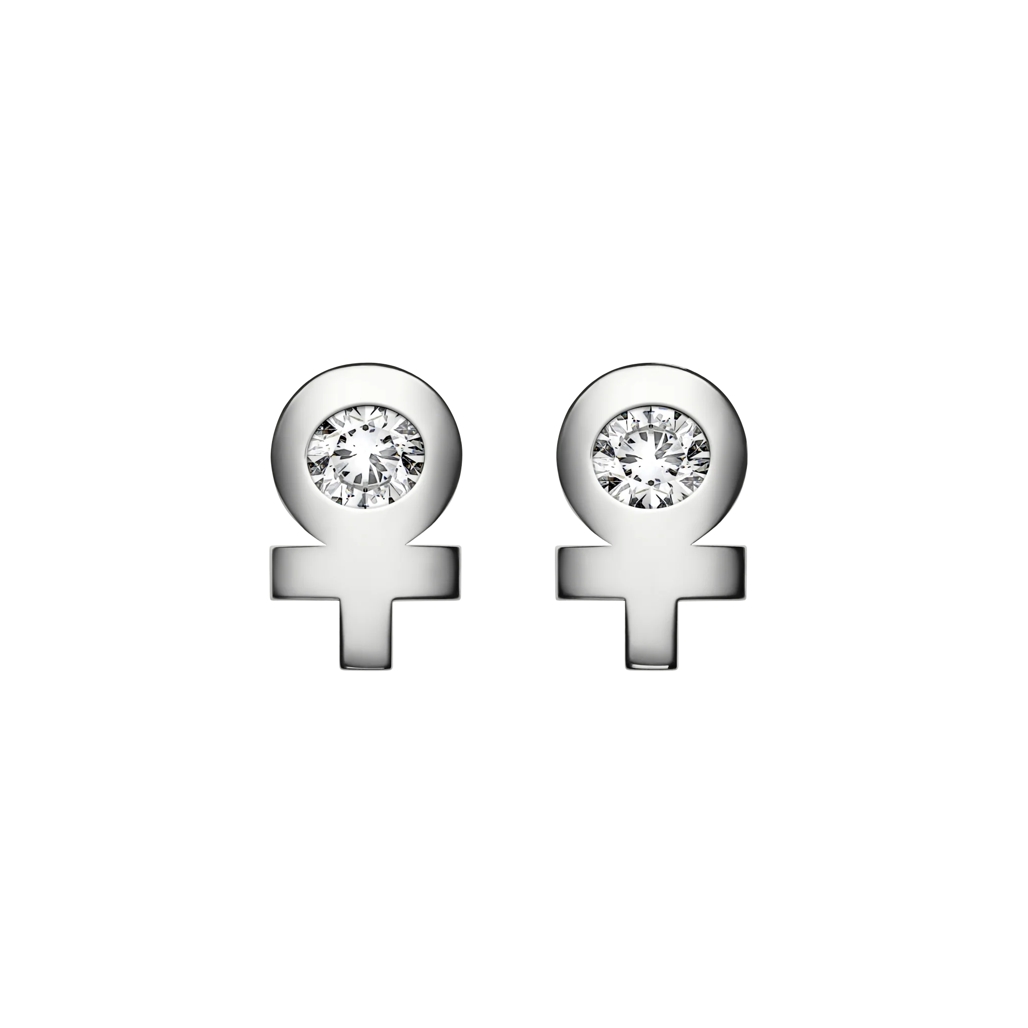 ♀ Studs Earring with Stone