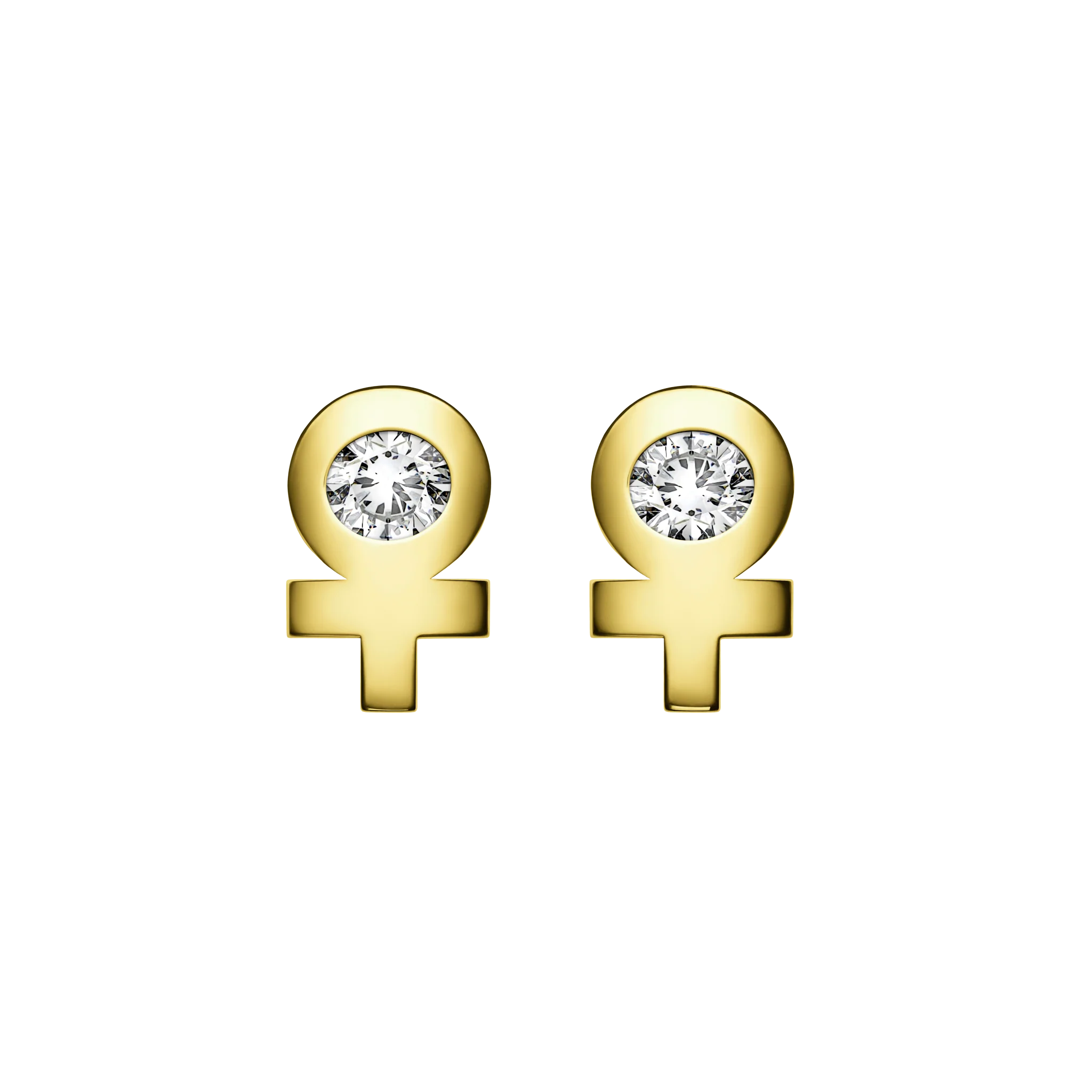 ♀ Studs Earring with Stone