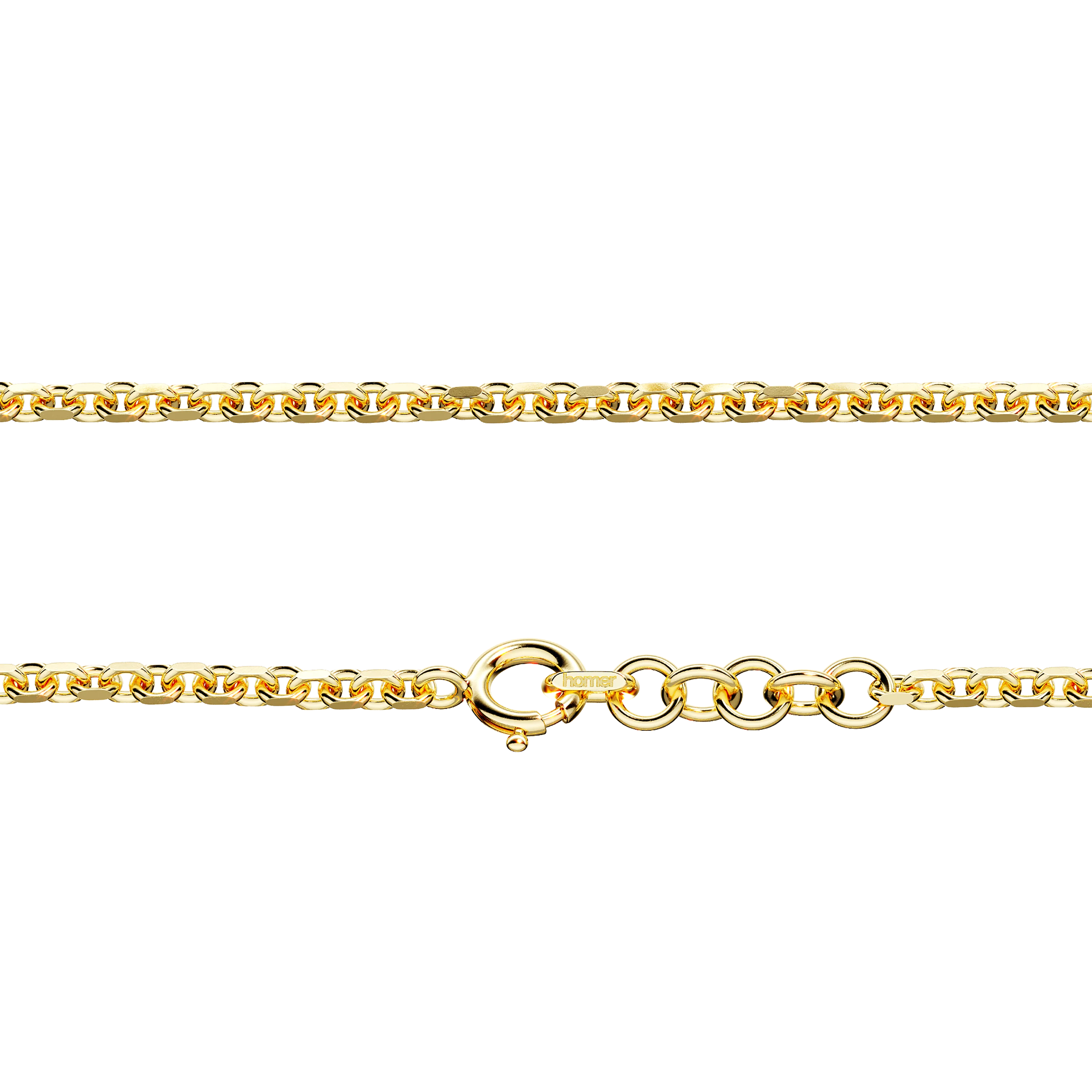 Gold Diamond Cut Trace Chain S