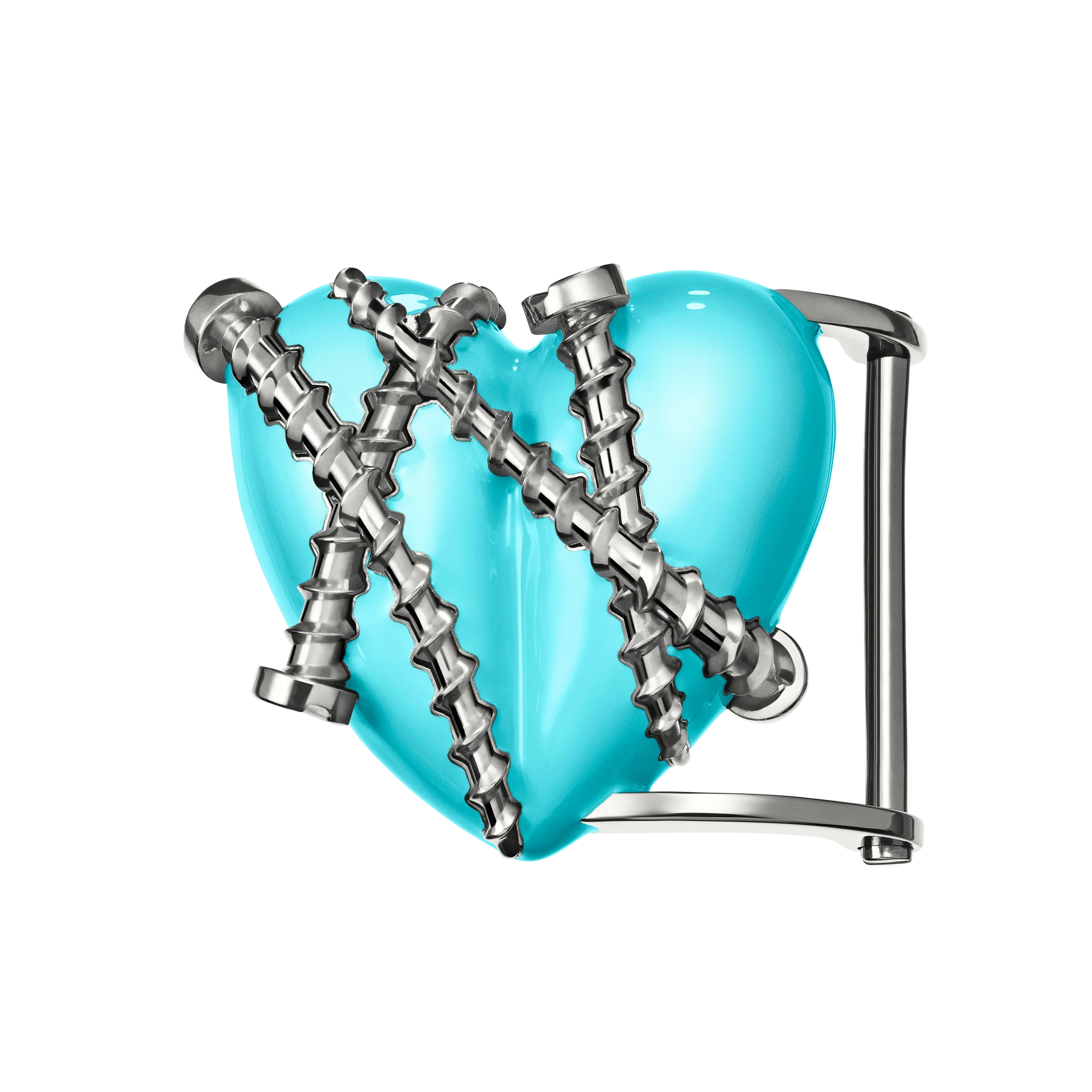 Single Heart Belt with Screws