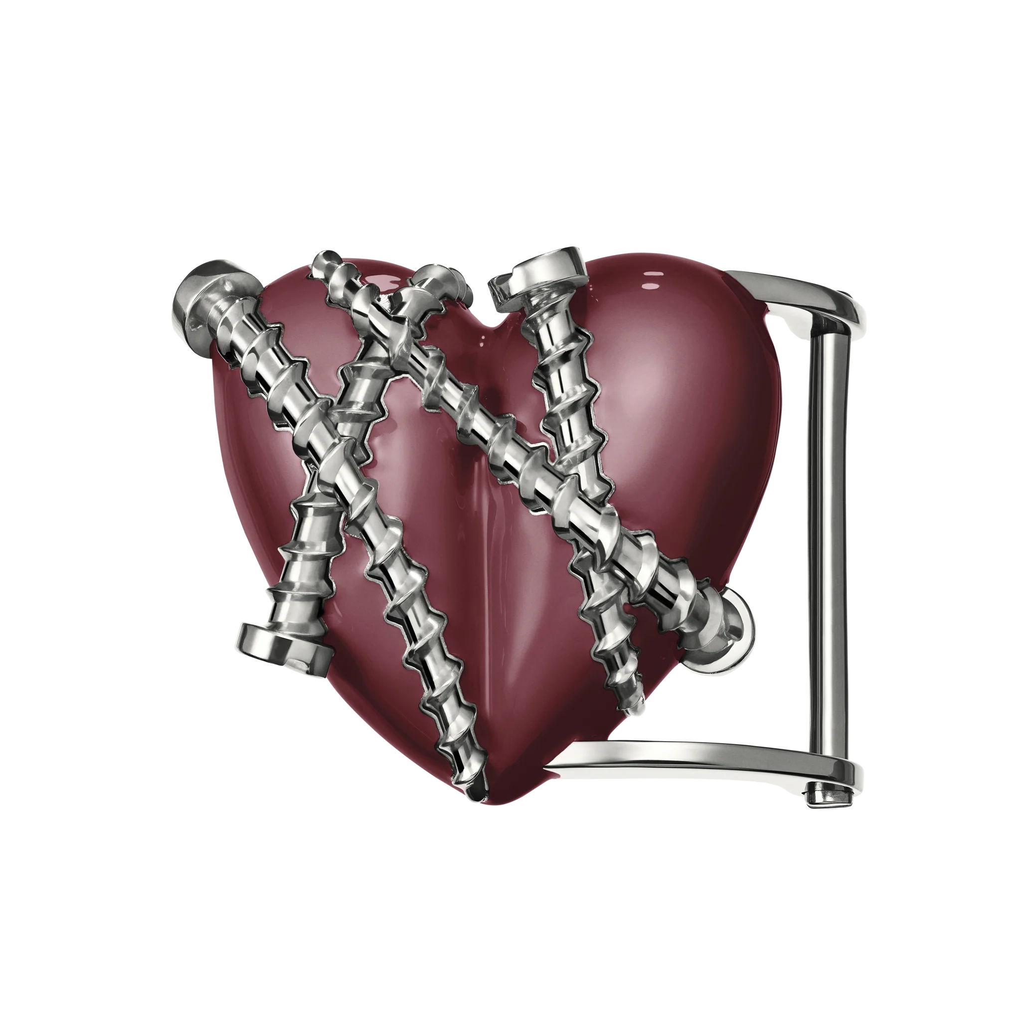 Single Heart Belt with Screws - Image 2