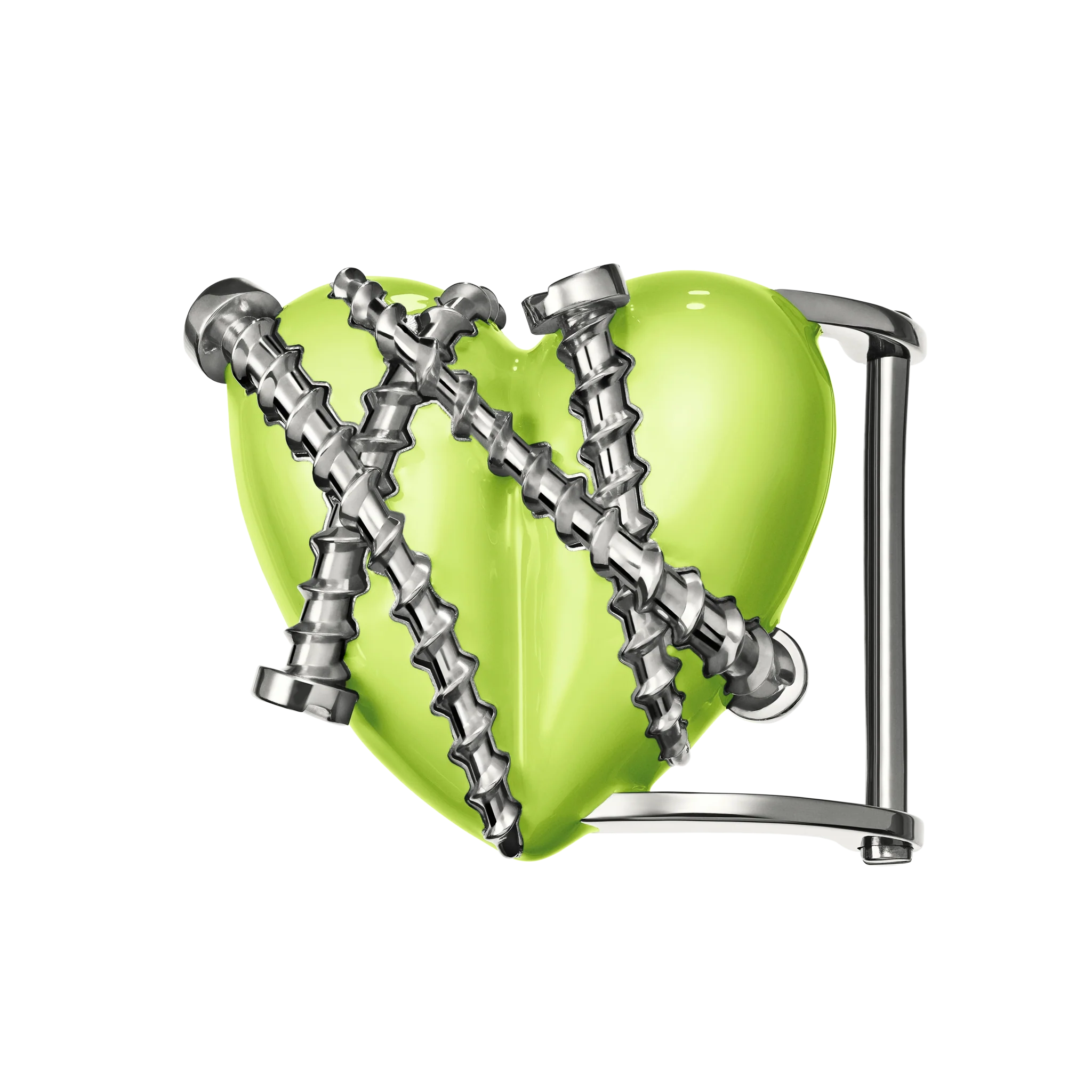 Single Heart Belt with Screws - Image 3