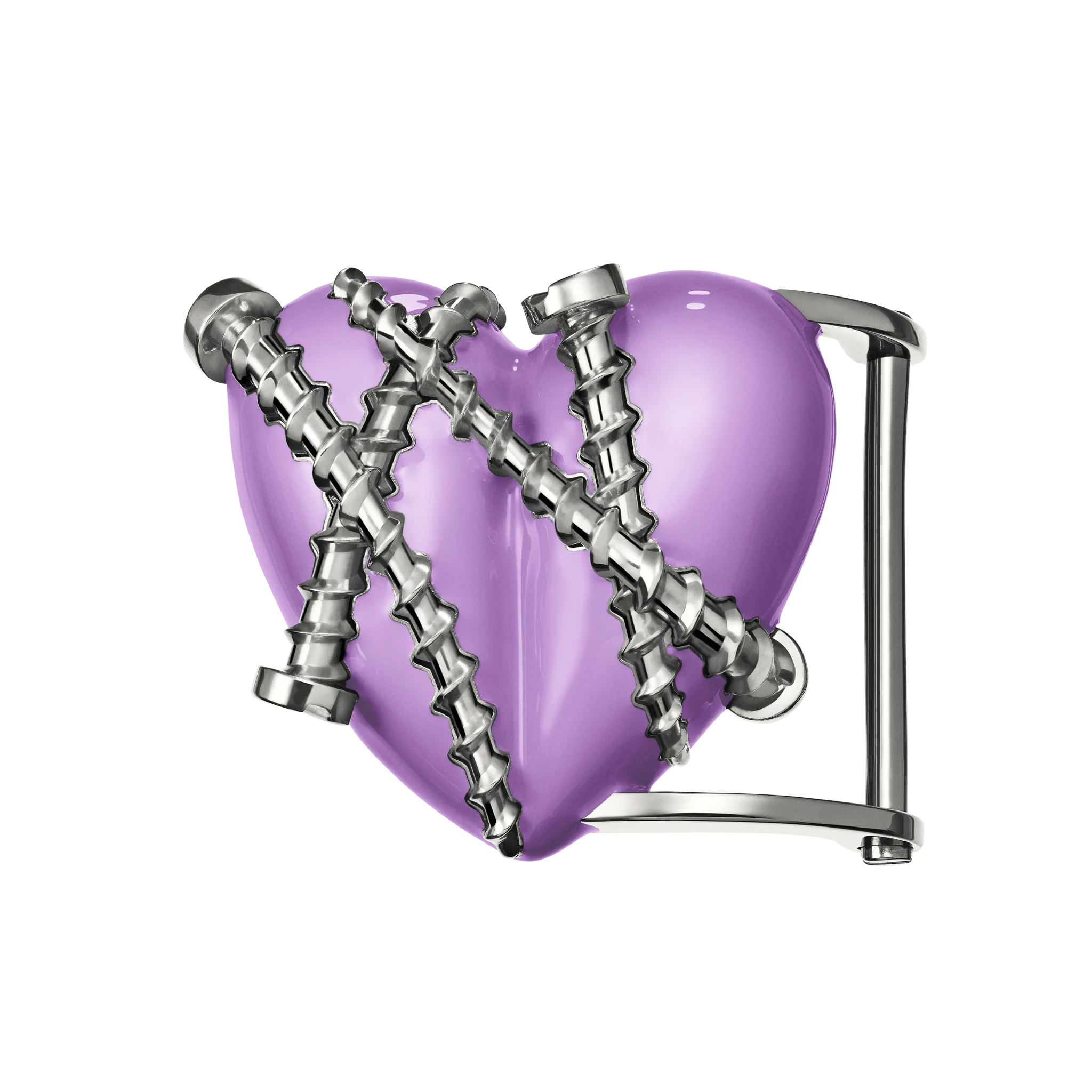 Single Heart Belt with Screws - Image 4