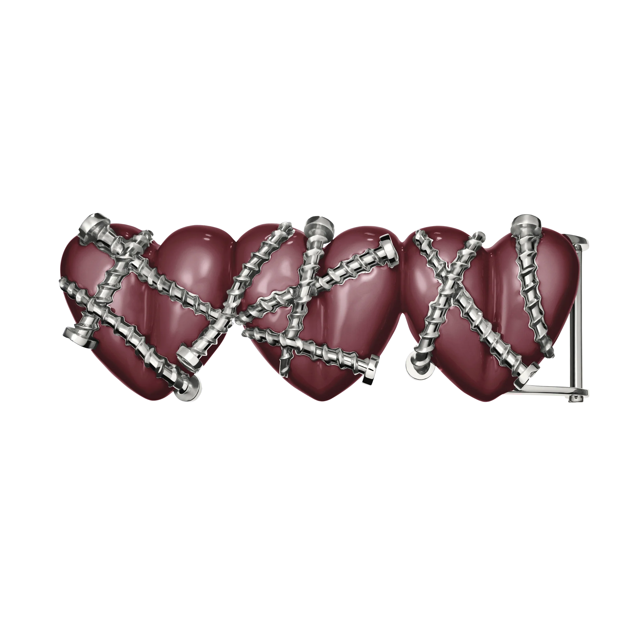 Triple Heart Belt with Screws - Image 2