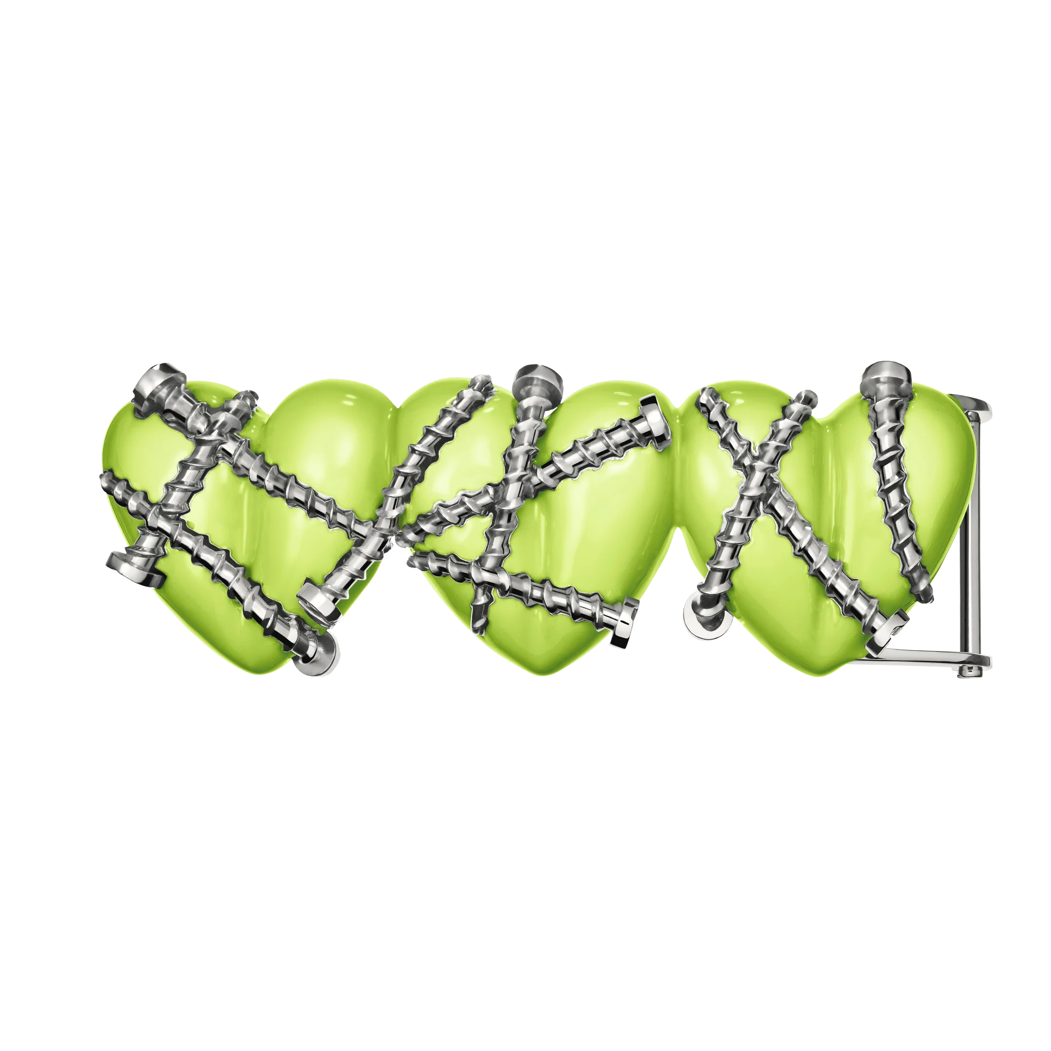 Triple Heart Belt with Screws - Image 3
