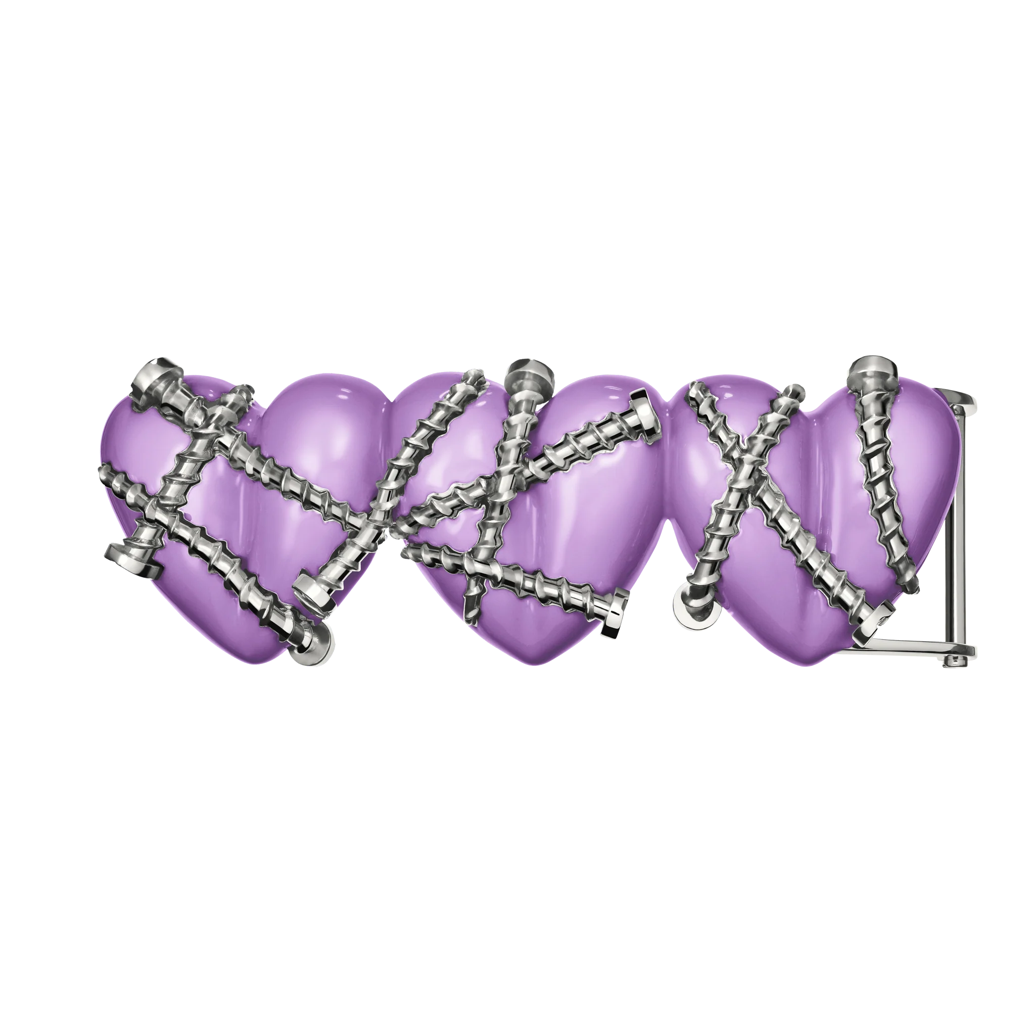 Triple Heart Belt with Screws - Image 4